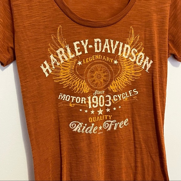 Harley Davidson Bravado Short Sleeve T Shirt Womens Size Medium - Picture 5 of 10